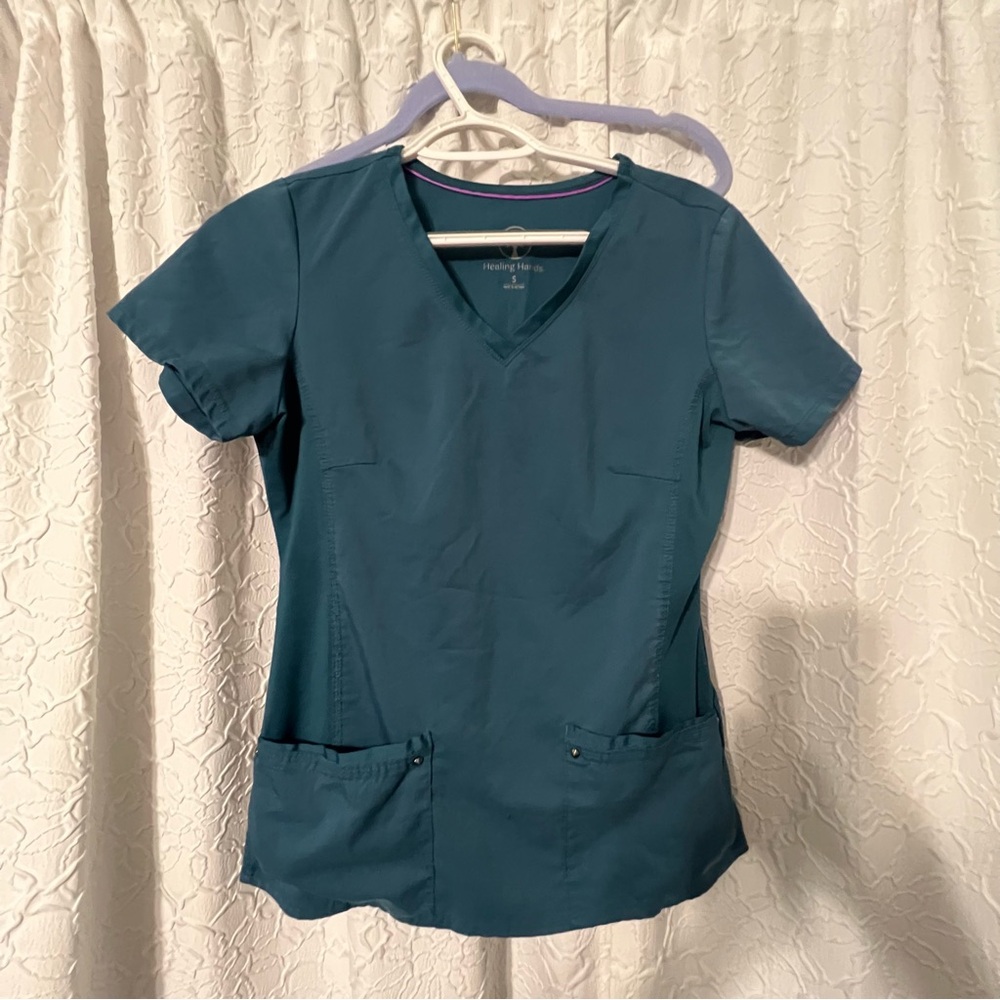 Healing Hands Women's Caribbean blue scrub set